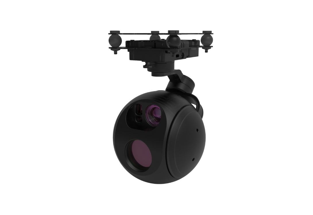 30x 2MP Visible 640x512 Thermal Imaging Laser Range Finder Trispectral Gimbal Camera